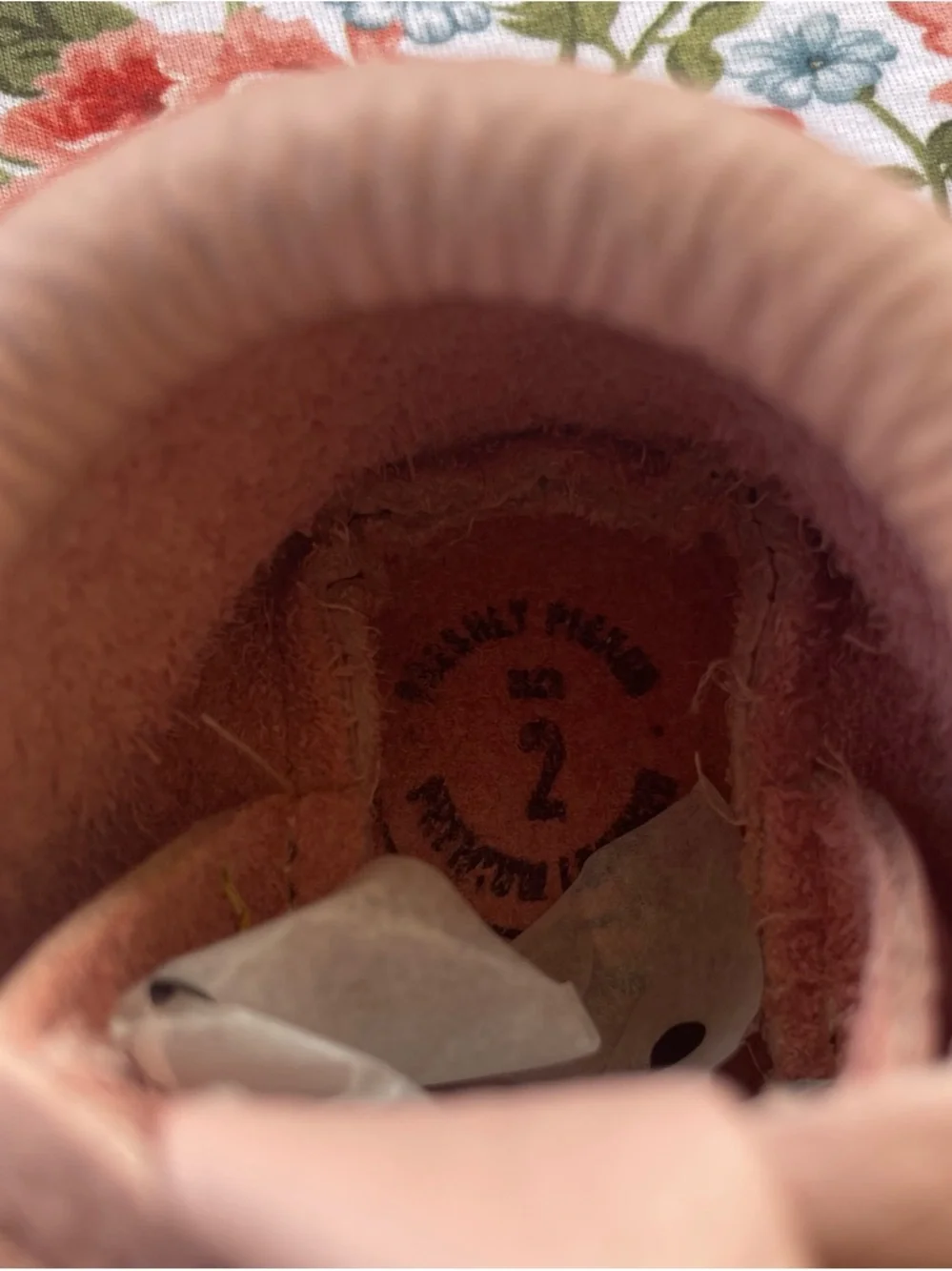 SALE!! Freshly Picked Knotted Bow Leather Baby Moccasins in ‘Blush’ (size: 2)